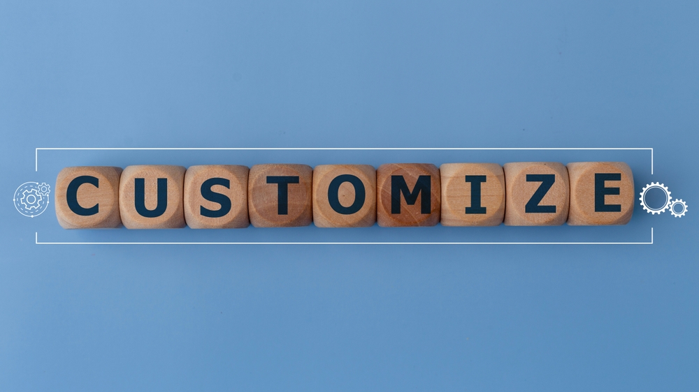 Customize,Word,And,Tools,Icons,On,Wood,Block.,Customize,Word