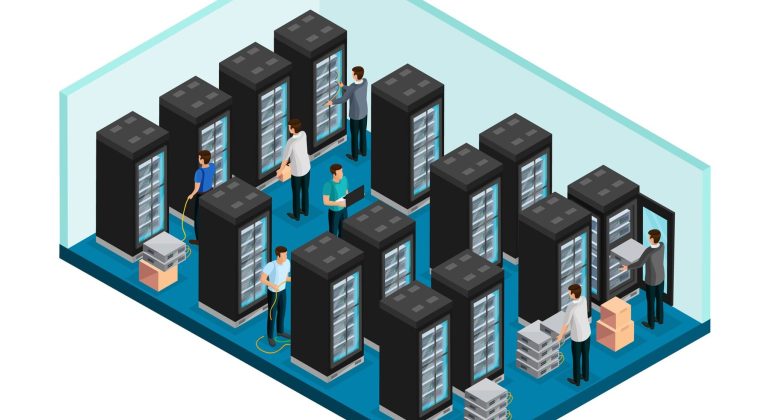 isometric-datacenter-concept-with-engineers-data-security-server-room-equipment-repairing-maintenance-isolated_1284-38952